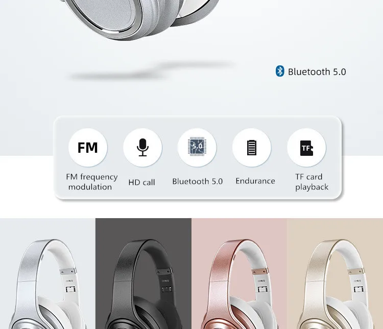 Bluetooth наушники Колонки 2 в 1 SODO складные NFC Hi-Fi стерео беспроводные Накладные наушники V5.0 с микрофоном Поддержка TF карты FM