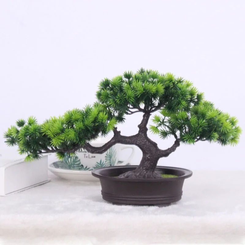 

Fake Artificial Green Plant Bonsai Potted Simulation Pine Tree Home/Office Decor