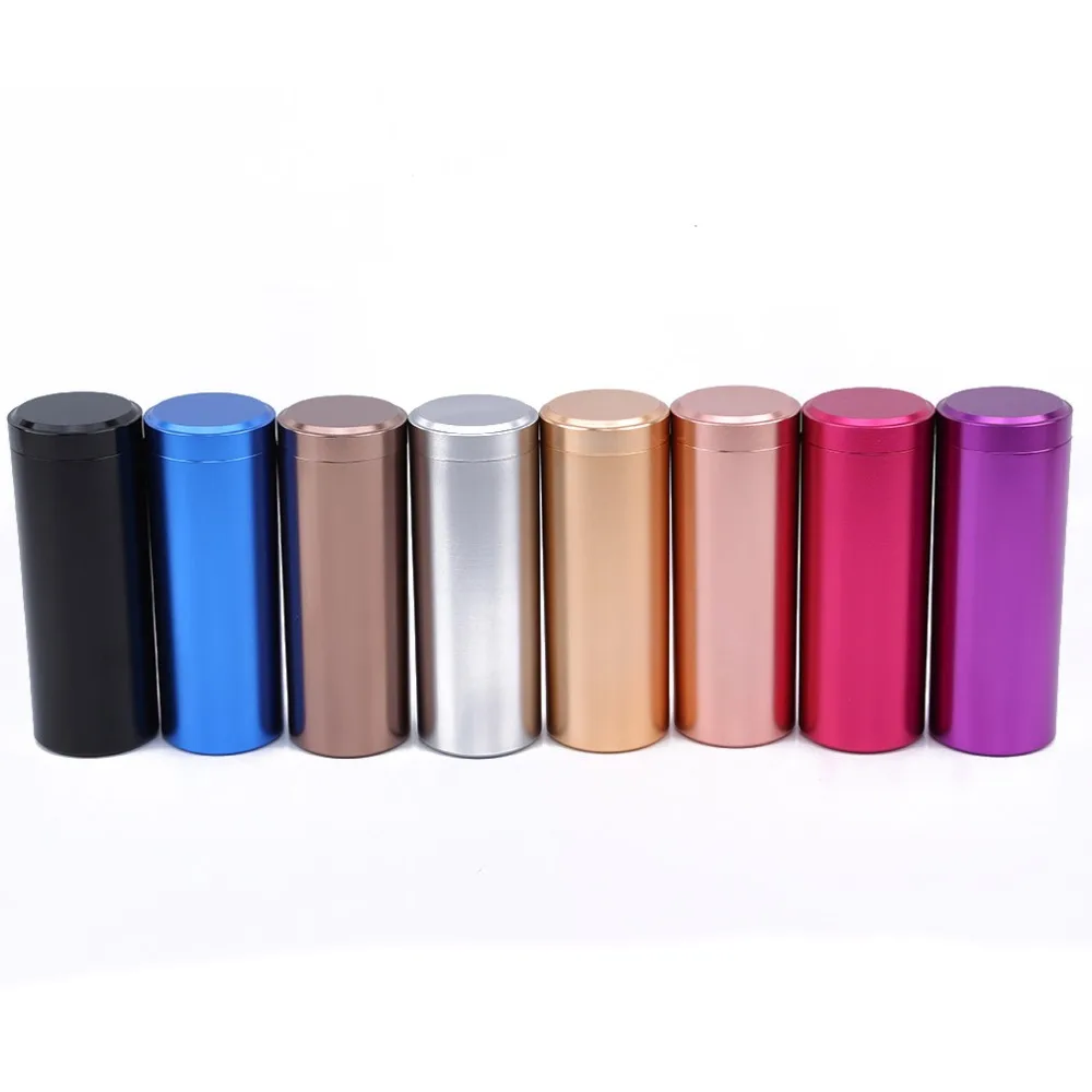 Portable Multi Color Travel Mini Tea Caddy Aluminum Storage Boxes Sealed Tea Leaves Container Gifts tea tin box tea canister