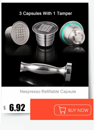 6 шт многоразовые капсулы кофе nespresso чашка с ложка-кисточка черный многоразовый кофе капсула заправка фильтр кофе посуда подарок