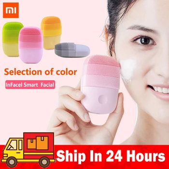 

Original InFacel Smart Facial Cleaning Brush Face Skin Care Tools Waterproof Silicone Electric Sonic Cleanser Beauty Massager