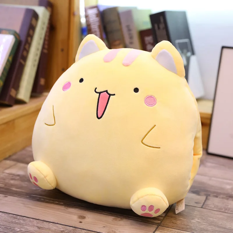 Yellow Kawaii зимняя плюшевая грелка для рук, подушка, теплая мягкая плюшевая подушка, подушка, милые плюшевые игрушки для детей, девочек, рождественский подарок - Цвет: Yellow