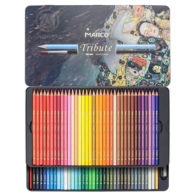 Marco – crayons de couleur Master 48/72/100/120/150, crayons de couleur professionnels à l'huile pour artiste, boîte cadeau pour dessin d'art raffiné