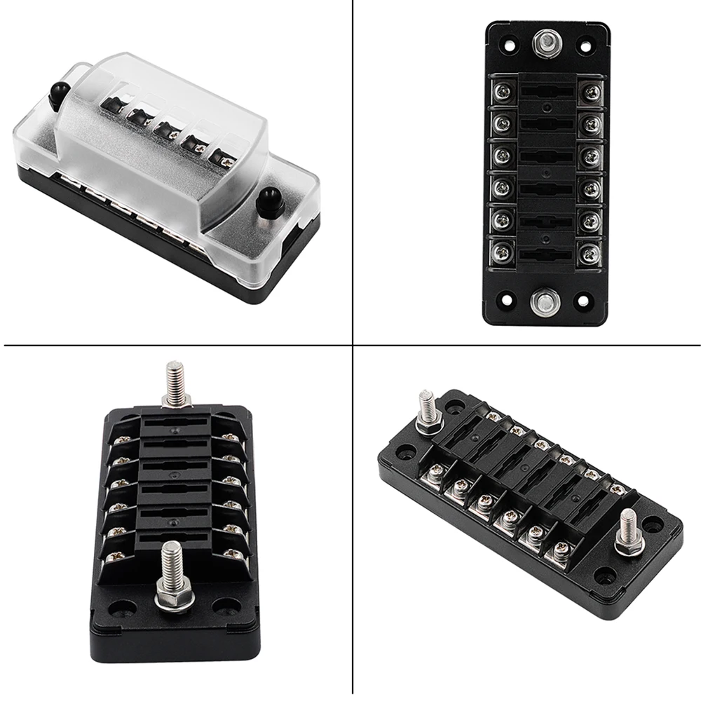 12-32V 6 Way Blade держатель предохранителя коробка Авто Блок Чехол с винтовой гайкой терминал для автомобиля грузовик Морская Лодка, дом на колесах