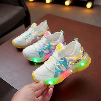 

2020 New Fashion Lovely shoes baby casual hot sales infant tennis LED lighting sports baby sneakers girls boys
