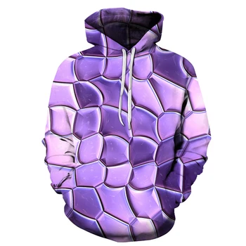 

2020 New Geometric 3D Hoodie Men and Women Casual Printed Long Sleeve Hoodie Sweatshirt Men and Women Spring and Autumn Pullover