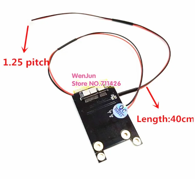 Mini Pci-e Placa Wifi sem Fio com 40cm Cabo Bcm94360cs Bcm94331cd para Mini Pci-e Placa Adaptadora para Mac Pro 1.25 mm 4pin 2wire - Imagem 4