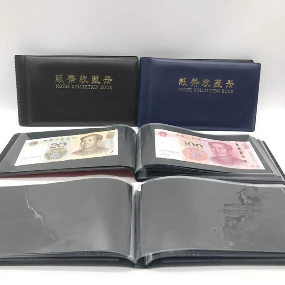 

20 Pages photo Album Paper Money Album Holders Currency Banknote album for coins Collection Storage Pocket photoalbum Coin Album