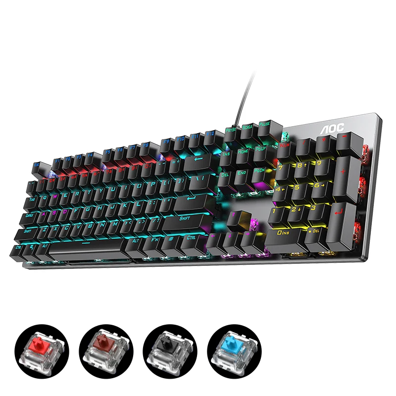 AOC GK410 Clavier de jeu mécanique Blue Switch-10