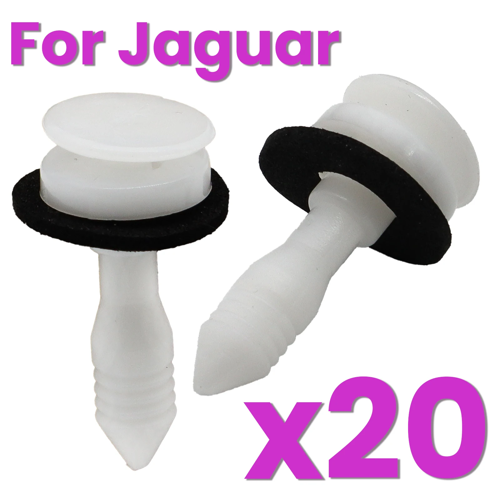 20 PCS Car Door Card Panel Trim Interior Fastener Clips For Jaguar S X Type Plastic Rivets Automobile C2S13494 White | Автомобили и