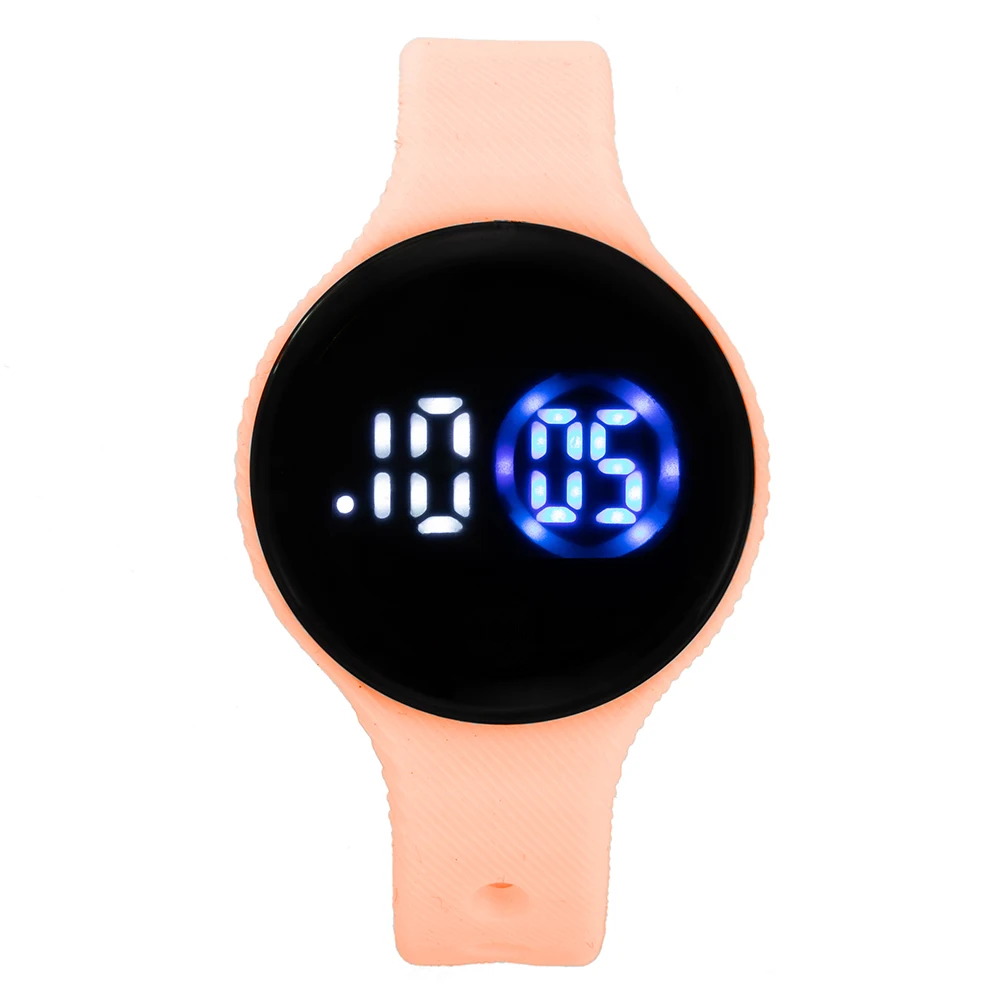 Digital Watch Men Women Unisex Electronic LED Watches Simple Round Dial Silicone Watchband Army Sports Clock relogio masculino 