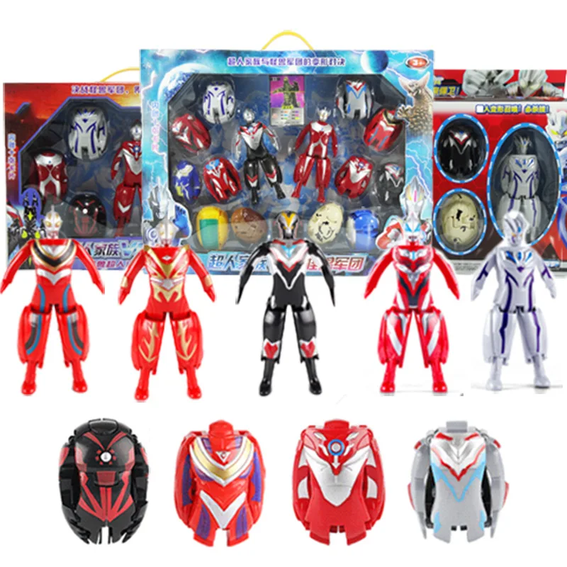 

Ott Egg bian xing dan Set Hypervariable Toy CHILDREN'S Toy Set Tiga Siro Dinosaur Monster Egg Altman