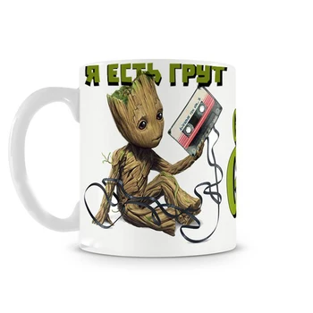 

2020 New Baby Groot Mug I Am Groot Get Your Groot on Mug 11oz Ceramic Office Coffee Mug Gift Milk Cup Dropshipping