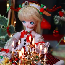 Traum Fee 1/4 Puppe Weihnachten Thema 16 Inch Ball Gliederpuppe Volle Set Inklusive Hut Outfits Schuhe Kawaii BJD MSD für Mädchen