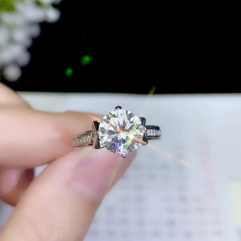 Кольцо для помолвки colife Moissanite F Color 1ct & 2ct серебряное кольцо свадьбы из серебра 925