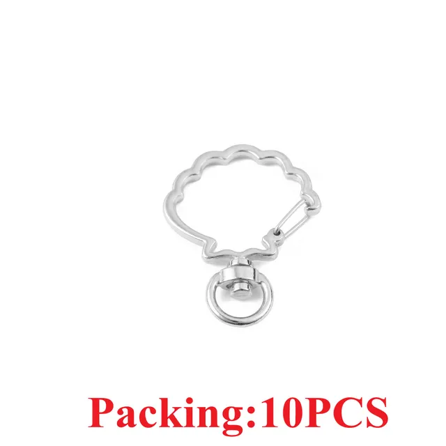 5-20pcs/lot Key Chain Key Ring keychain Bronze Rhodium Gold 28mm Long Round Split Keyrings Keychain Jewelry Making Wholesale DIY 10PCS Rhodium shell