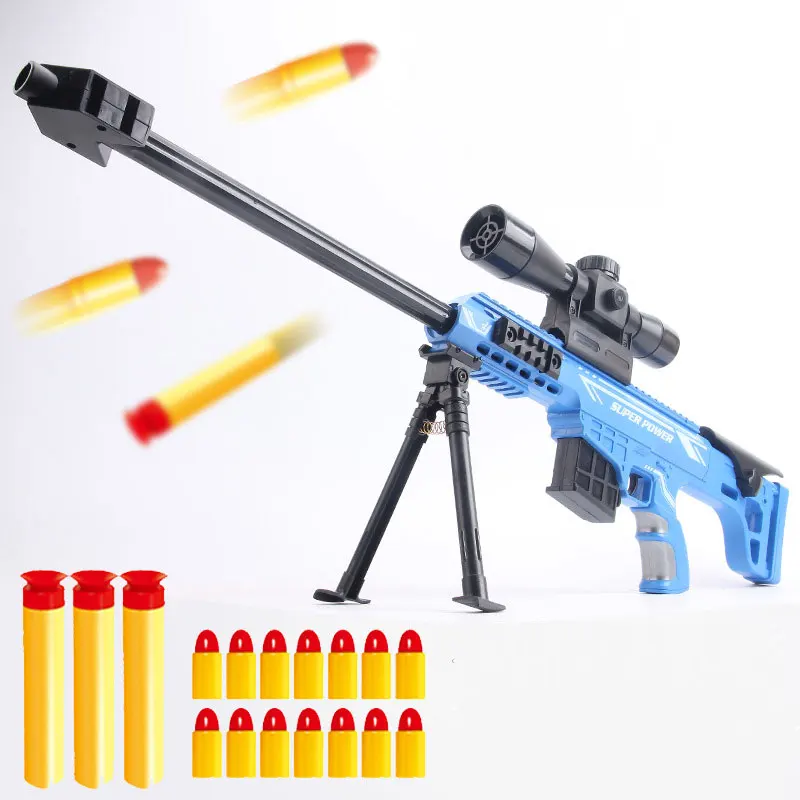 Barrett Soft Rubber Bullet Sniper Rifle Toy Gun Military Weapon Safe Shooting Airsoft Gun For