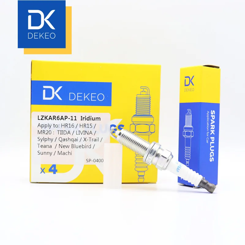 Dekeo Iridium LZKAR6AP-11(6643) 22401-ED815 22401-ED814 стандартная серия свечей зажигания для MAZDA 6 LFX 2.0L Mondeo 2,0 T Focus 4 шт