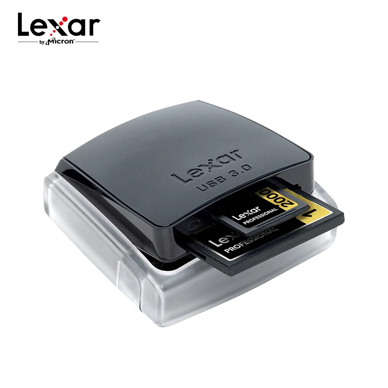 

Lexar Professional 2 in 1 Card Reader USB 3.0 High Speed up to 500mb/s Dual-Slot Reader For SDHC SDXC SD Card CF Card TF Card