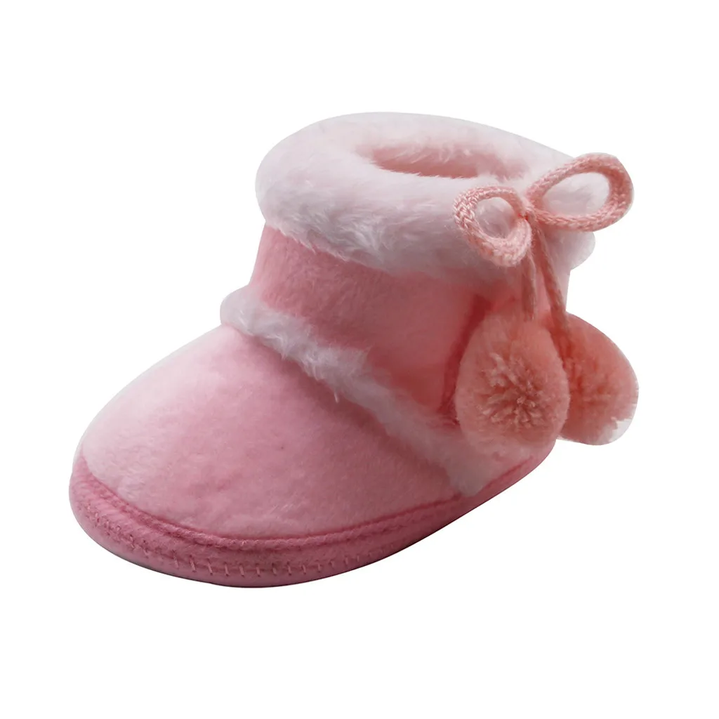 Детская обувь для малышей кашемировые плюшевые зимние ботинки для девочек и мальчиков теплая обувь с завязками Нескользящая детская обувь для первых шагов 93