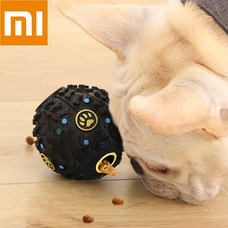 Xiaomi XiaoShouXing Pet Автоматическая утечка корма смешная Интерактивная собака вокальный шар стимулирующий шлифовальные зубы игрушки для питомцев Щенячий поезд