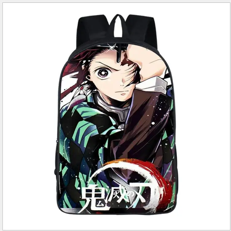 as pictures Рюкзак Kimetsu no Yaiba для девочек-подростков; школьная сумка для книг; дорожная сумка для студентов; Mochilas; 16 дюймов - Цвет: as pictures