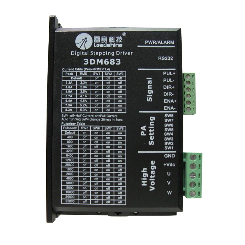 

New Leadshine 3DM683 Digital Stepper Drive work parameter 60 VDC 0.5A to 8.3A