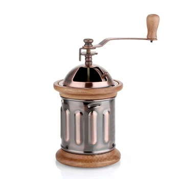 

AFBC Hand-Cranked Grinder Household Metal Copper Pot Coffee Bean Grinder Retro Small Manual Grinder Grinder