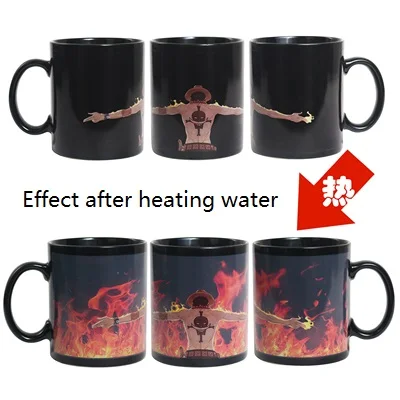 Japan Cartoon Luffy ZORO ONE PIECE Mugs With Cover Pure Color Thermos Mugs Cup Kitchen Tool Gift P