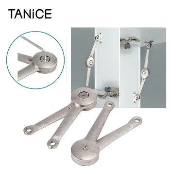 

TANiCE 2 Pcs Adjustable Cupboard Cabinet Furniture Lid Lift Up Flap Stay Support Hinge mechanical support hinge movable