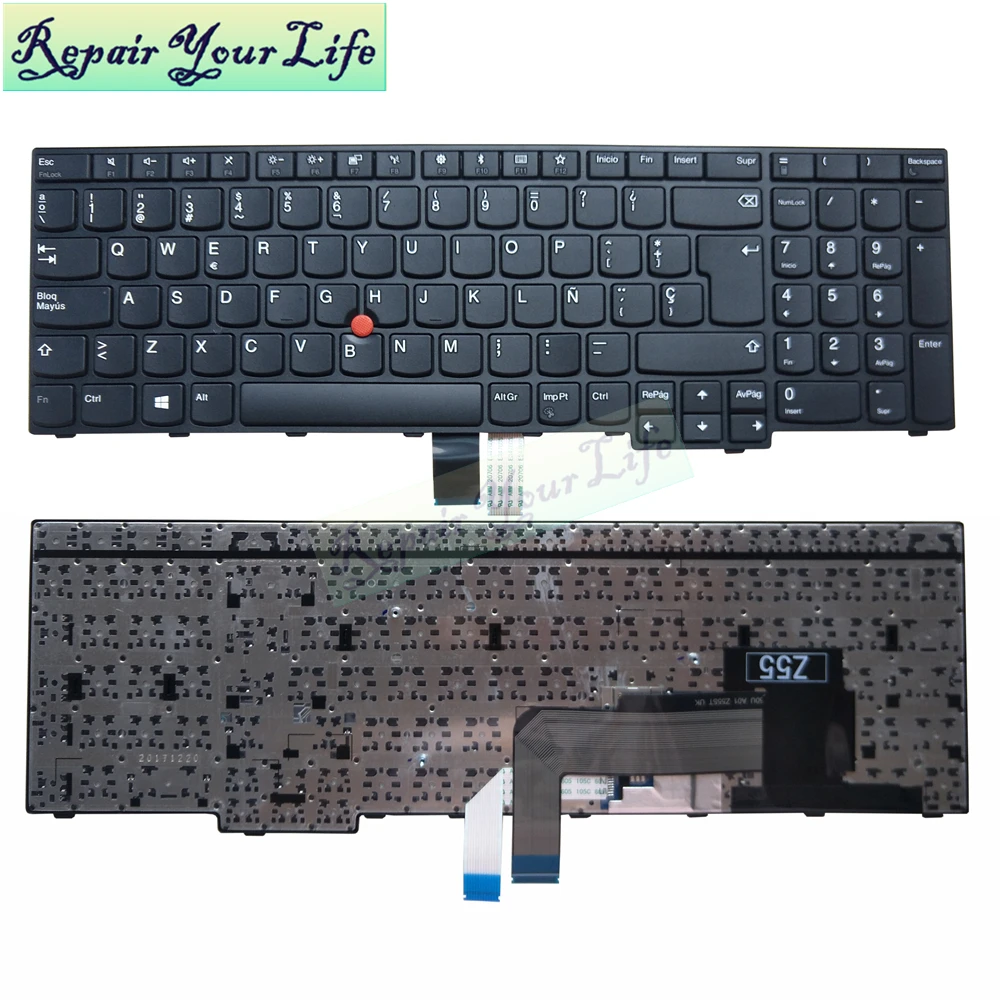  Repair You Life laptop keyboard for Lenovo Thinkpad E570 E570c E575 SP spain language keyboard new