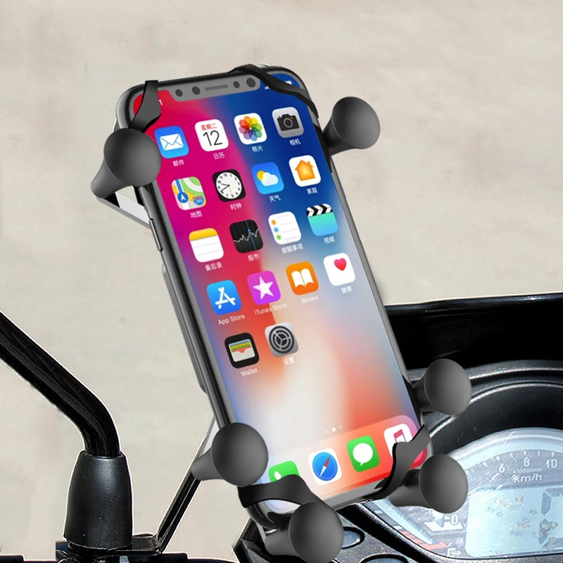 car vent phone holder Univerola Motorcycle Phone Mount Cell Smartphone Holder for Rearview Mirror with 360 Rotate Holder for GPS Motorcycle Support flexible phone holder