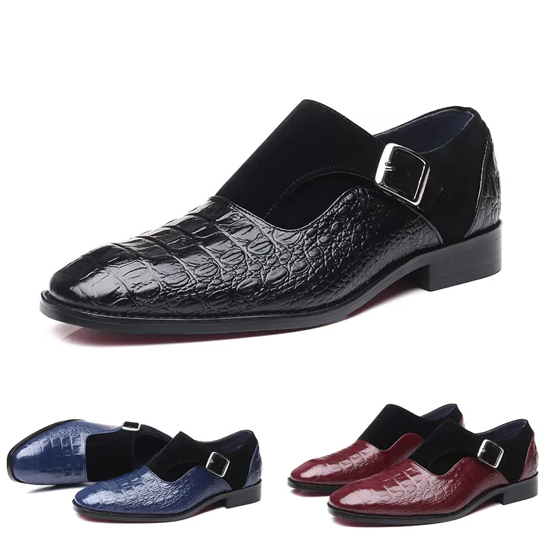 Мужские туфли оксфорды ручной работы кожаные с пряжкой дышащая обувь для свадьбы