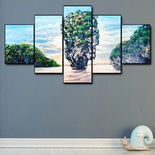 Canvas Art Oil Painting Towering stone island Art Poster Picture Wall Decor Modern Home Decoration For Living room Office