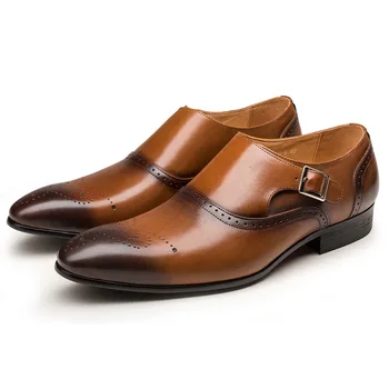 

Men Shoes Buckle Leather Shoes Cowhide Shoes Zapatos De Hombre Wedding Shoes Leather Comfortable