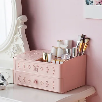 

1PC Cosmetics Drawer Desktop Multifunctional Saving Space Box Storage Case Container Organizer for Home Bedroom Living Room