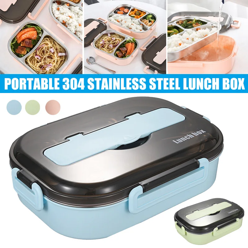 Ланч-бокс из нержавеющей стали флип-контейнеры для приготовления пищи для хранения мульти-сетки для студентов AUG889