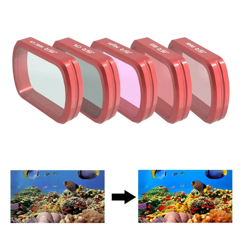 1PC CPL UV Diving Pink Red Filter Camera Lens Filter Kit Set for DJI OSMO POCKET Gimbal Accessories