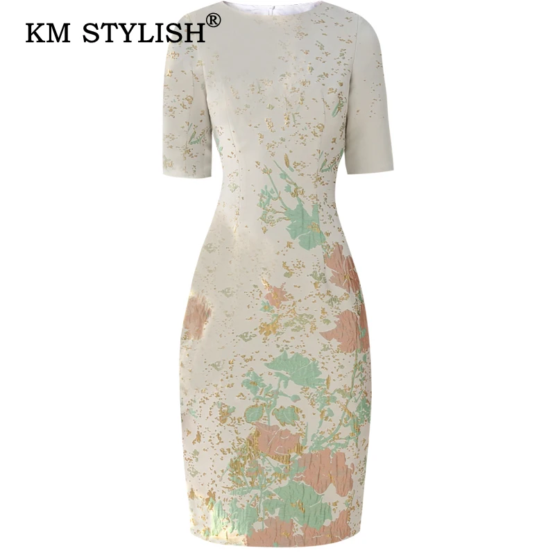 Км стильные новые женские Чонсам в ретростиле платье лоскутное цветочный узор, вышивка Повседневное платье высокого качества тонкий жаккард Платье