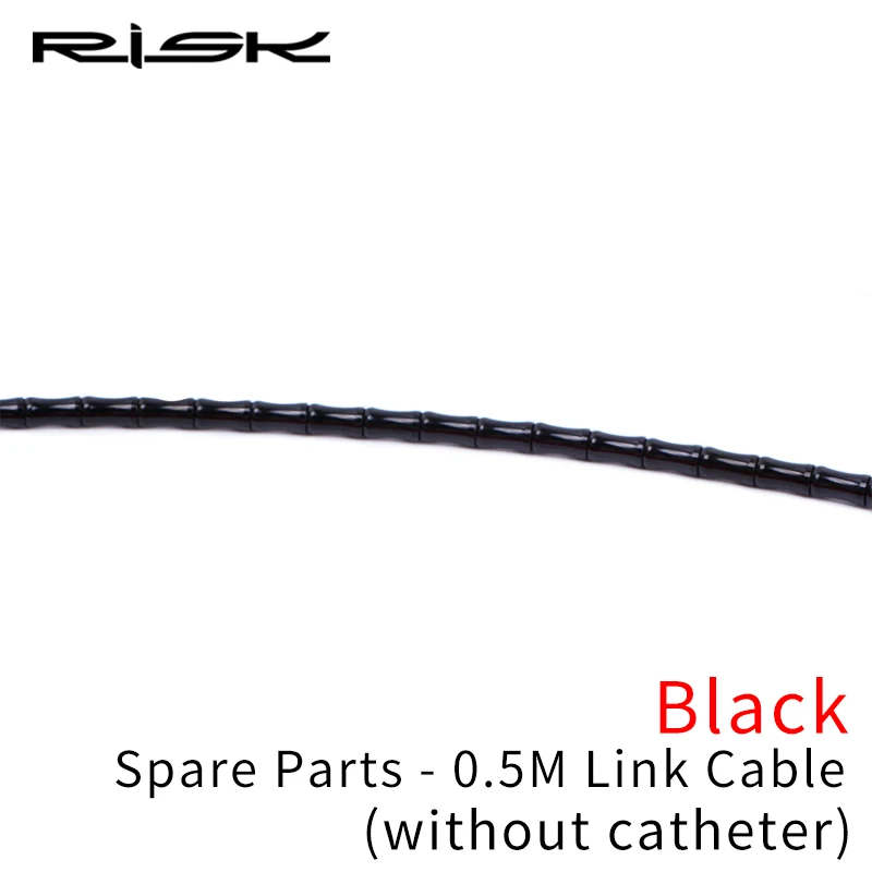 0.5M Link- Black RISK CNC алюминиевый велосипедный кабель с катетером набор сверхлегкий MTB дорожный велосипед бамбуковый соединительный кабель корпус комплект подходит для переключения передач/тормоза - Цвет: 0.5M Link- Black