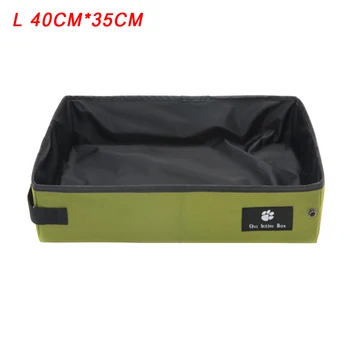 

Portable Foldable Travel Toilet Household For Puppy Cats Durable Rectangular Dual Zipper Outdoor Space Saving Pet Litter Box