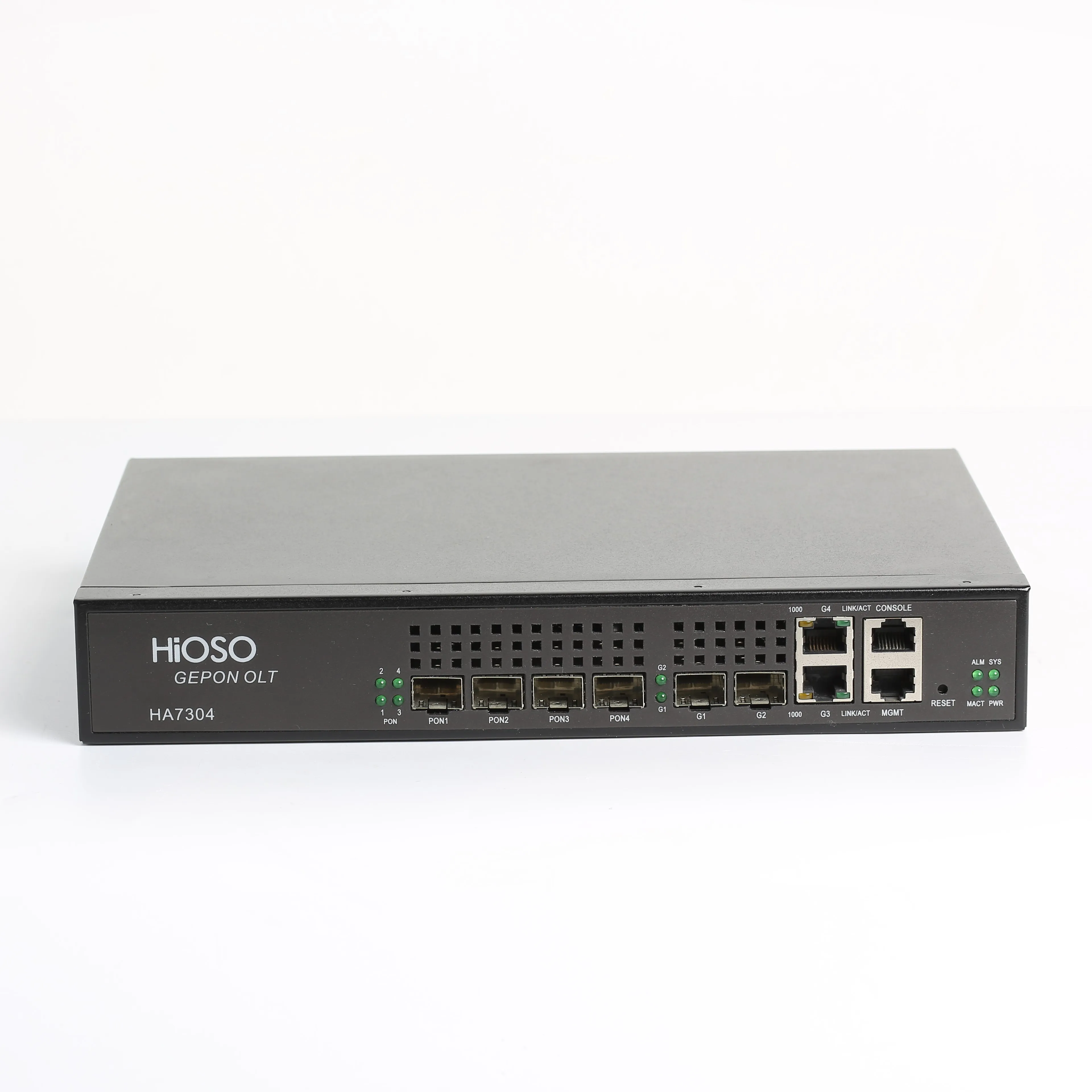 HIOSO-MINI 4PON EPON OLT 4Port AC 100-240V Original Manufacturer, HUAWEI ZTE Fiber, Home EPON XPON ONUS