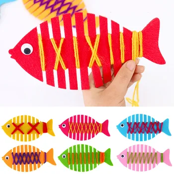 

Twining Fish DIY Non-woven Handmade Children's Educational Toys Kindergarten Child Supplies Early Education Gift