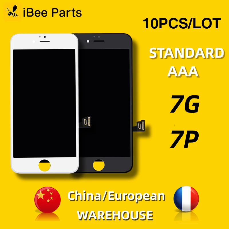 Запчасти iBee 10 шт. для iPhone 7 Plus ЖК экран высшего класса AAA стекло сенсорный
