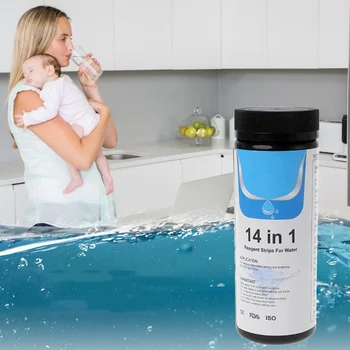 

14-in-1 Drinking Water Test Kit - Best Water Quality Test For Well & Tap Water For Testing Hardness PH Bromine Nitrate