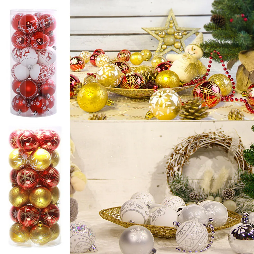 Christmas Colors Shatterproof Ball Ornaments Decoration,Themed with Tree Skirt Z831