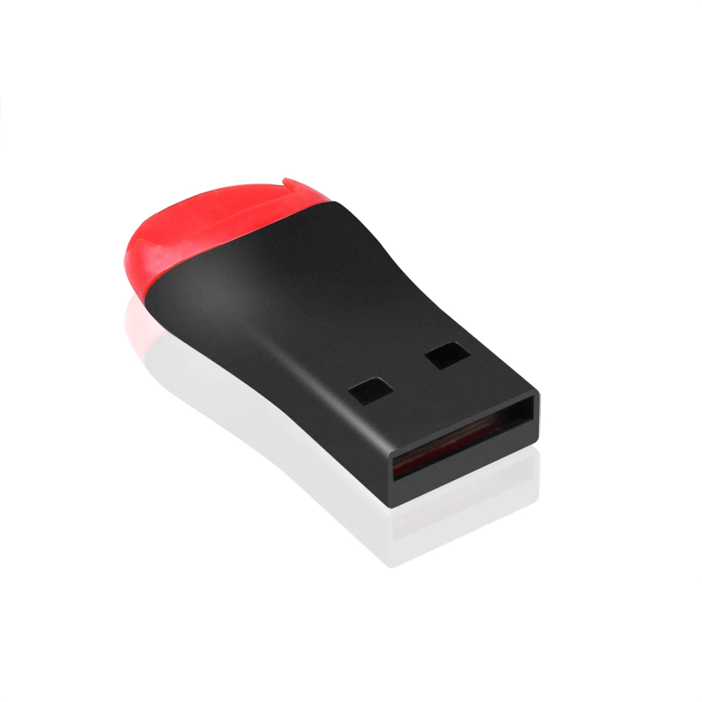 Адаптер Mini USB 2,0 кард-ридер адаптер картридер 2 микро-sd TF флэш-памяти кард-ридер для ноутбука