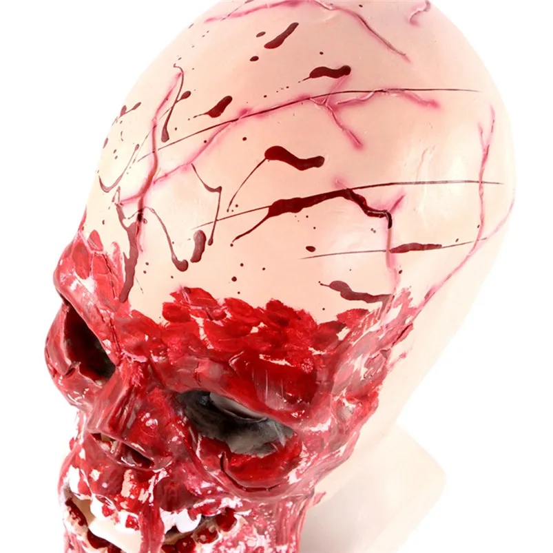 Halloween Party Mask Funny Scary Devil Zombie Dress Up Props Latex Horror Face Mask Latex Products Party Home Decoration 40AUG535