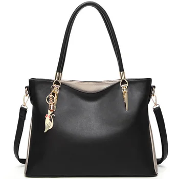 

Trendy European And American Fashion Versatile Handbags Simple Temperament Diagonal Shoulder Bag Black