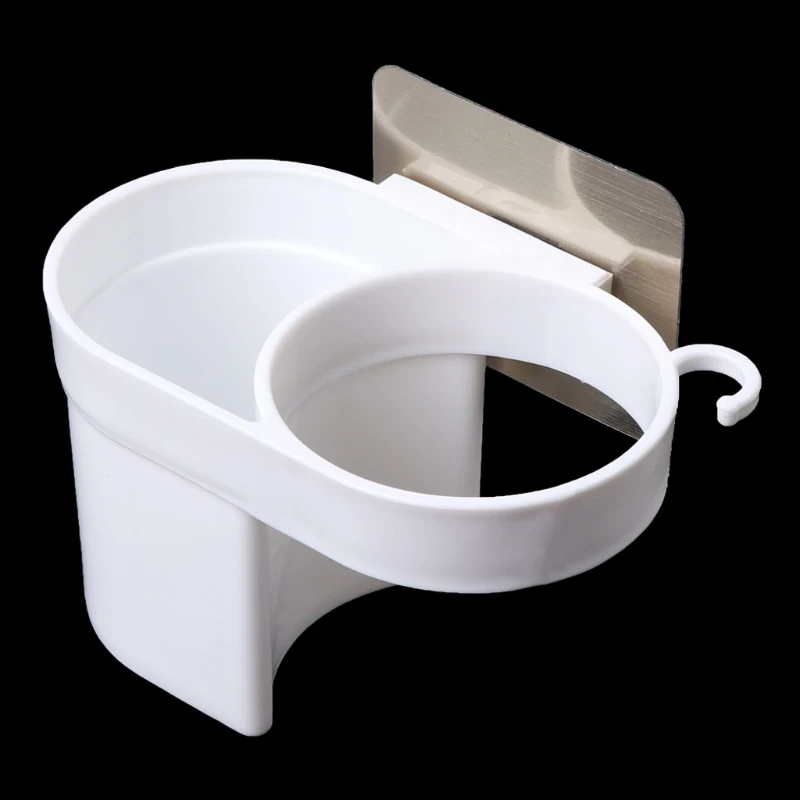 

Plastic Sticky Hair Dryer Holder Rack Wall Adhesive Mount Bathroom Blower Shelf F42B